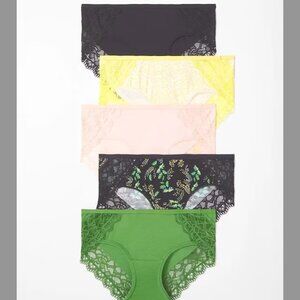 NWT Soma Embraceable Hipster Panty with Enchanting Lace 5 Pack